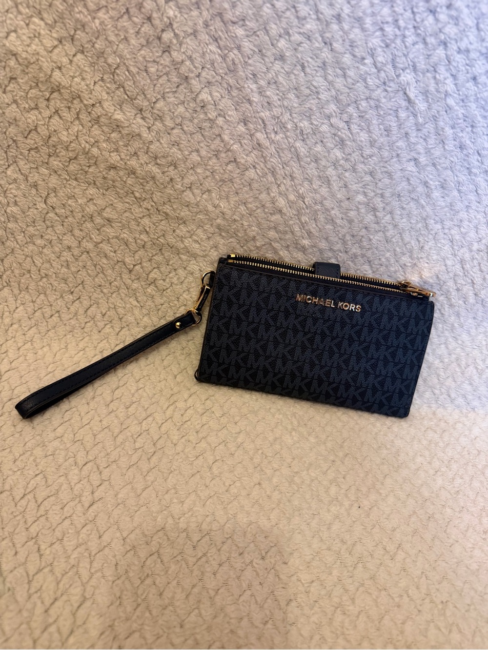 Michael Kors Navy Blue Signature Wristlet